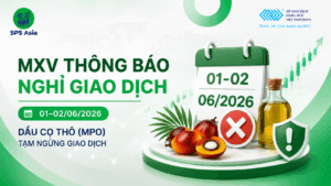 MXV thông báo lịch nghỉ giao dịch một số mặt hàng ngày 01–02/06/2026